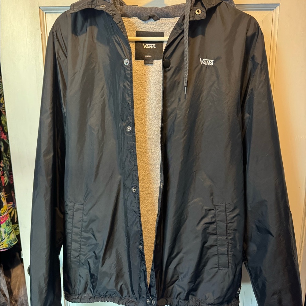 Vans Men's Black Windbreaker Jacket
